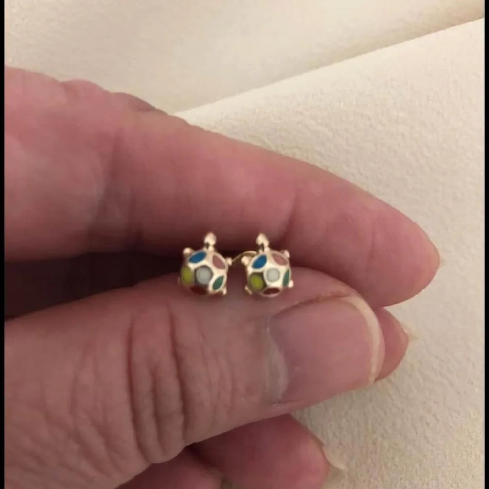 18k Gold Filled Turtle 🐢 Girls Stud Earrings